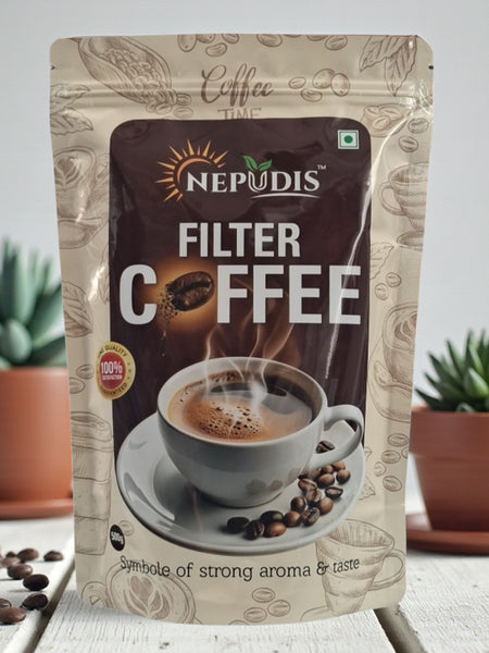 Nepudis Traditional Filter Coffee – 60% Coffee and 40% Chicory-Bold Taste, Smooth Finish