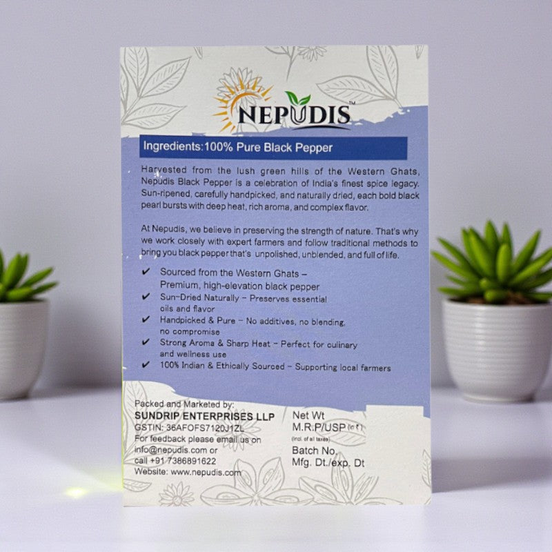 Nepudis Premium Black Pepper – Bold & Aromatic