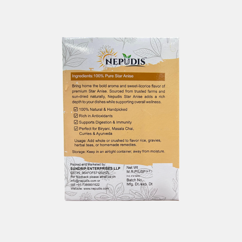 Nepudis Premium Star Anise – Aromatic & Flavorful Spice