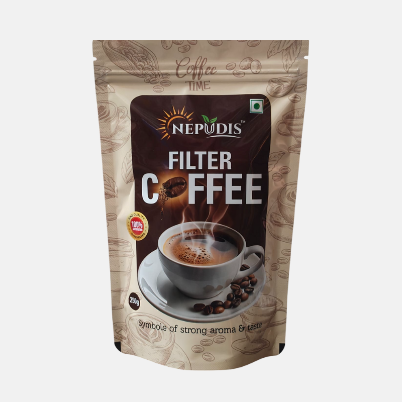 Nepudis Traditional Filter Coffee – 60% Coffee and 40% Chicory-Bold Taste, Smooth Finish