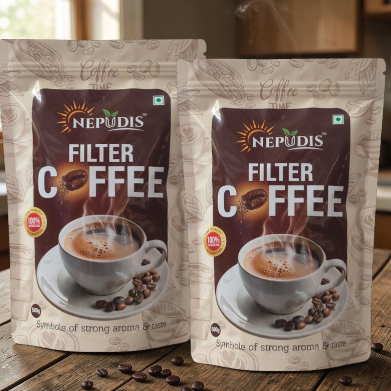 Nepudis South Indian Filter Coffee 60:40 – Combo Offer Pack (500g × 2)
