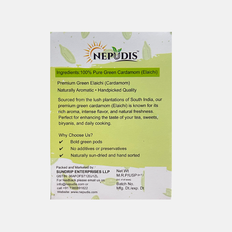 Nepudis Premium Elaichi – Fresh & Aromatic