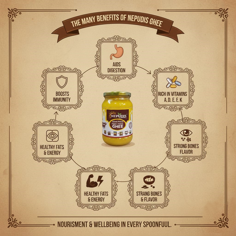 Nepudis A2 Desi Ghee-500ml
