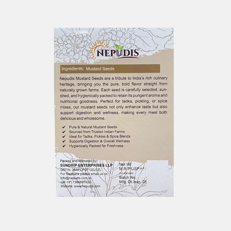 Nepudis Premium Mustard Seeds – Bold & Flavorful