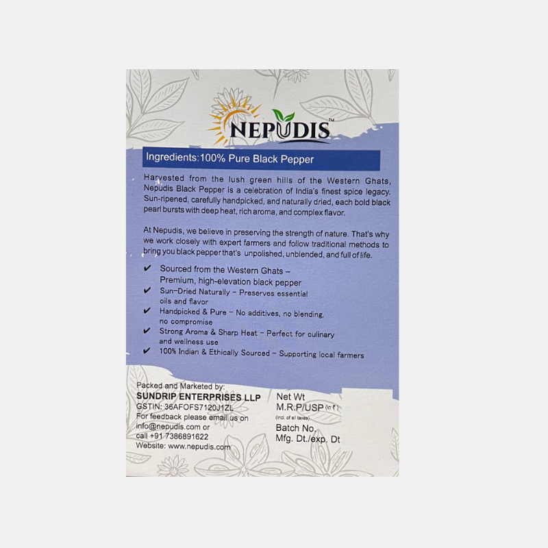 Nepudis Premium Black Pepper – Bold & Aromatic