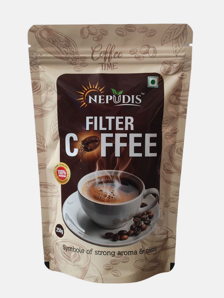 Nepudis Traditional Filter Coffee – 60% Coffee and 40% Chicory-Bold Taste, Smooth Finish