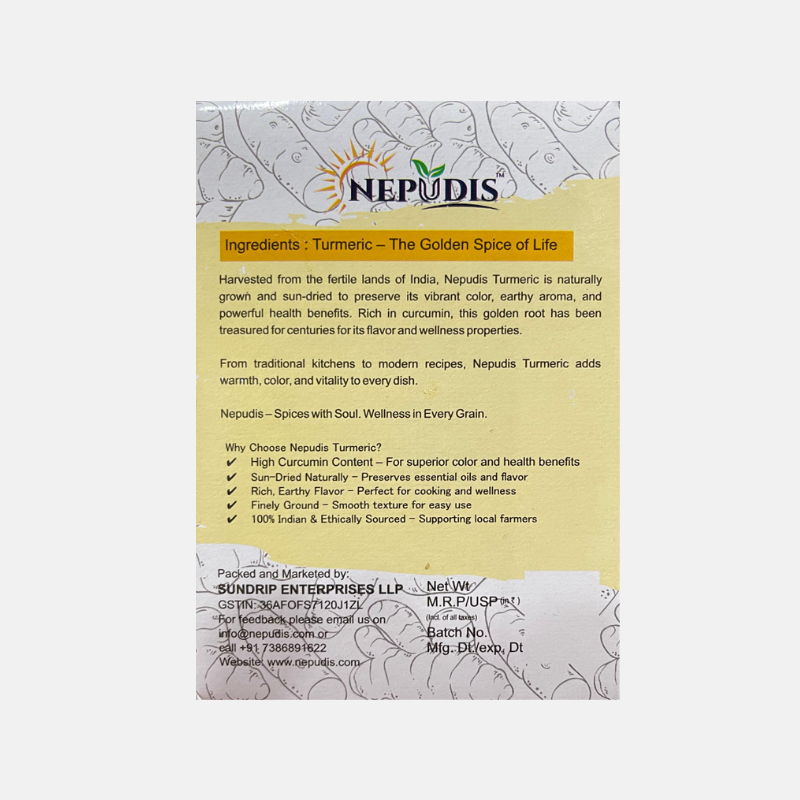Nepudis Premium Turmeric Powder – Pure & Golden